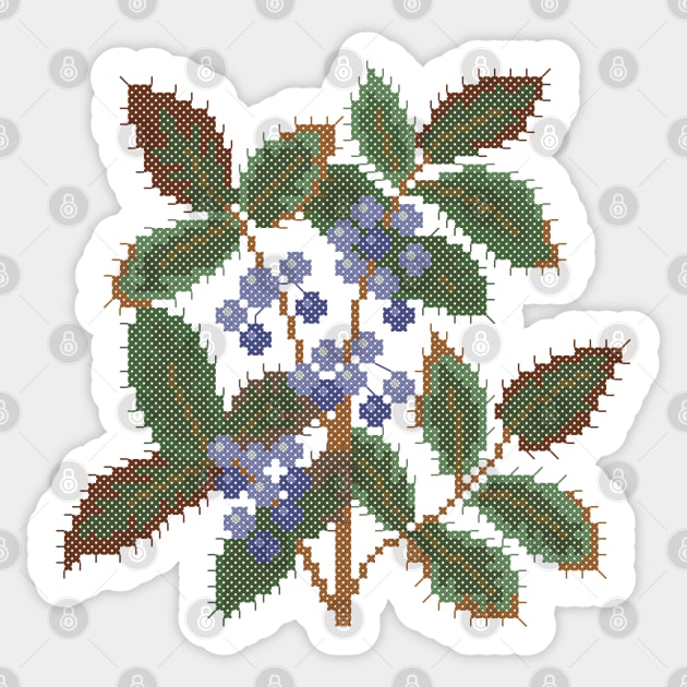 Oregon State Flower Oregon Grape Sticker by inotyler